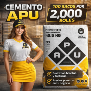CEMENTO APU -100 BOLSAS (precio puesto en tu negocio)