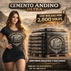 CEMENTO ULTRA ANDINO – 100 BOLSAS (precio puesto en tu negocio)